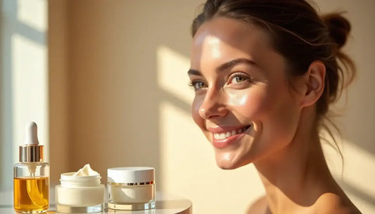 Routine Anti-Age Naturelle avec sérums et crèmes pour une peau parfaite à 30 ans.